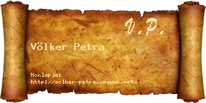Völker Petra névjegykártya
